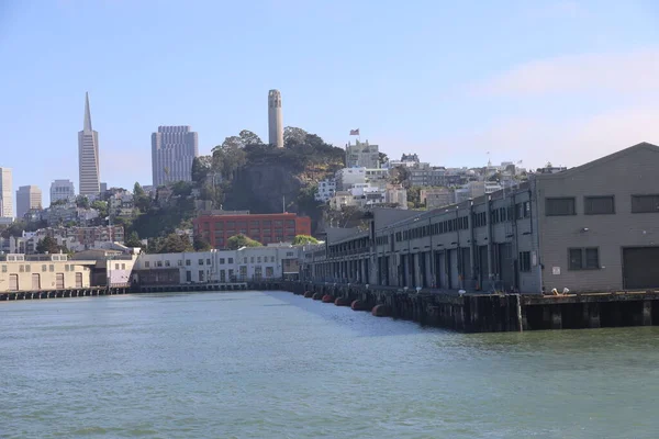 Foto Von San Francisco Von Der Fähre Nach Alcatraz — Stockfoto
