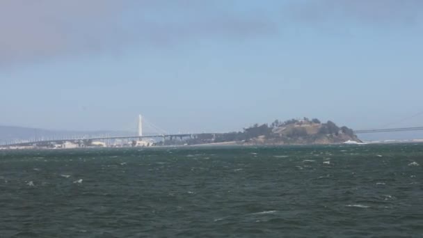 Ferrry San Franciska Alcatrazisland — Stock video