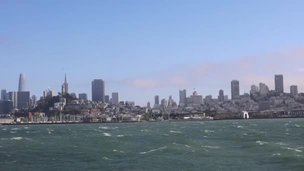 Ferrry Van San Francisco Naar Alcatrazisland — Stockvideo