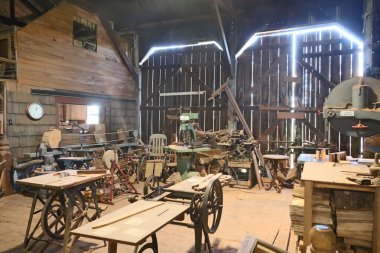 Eureka, California: 7-6-2021: Humboldt ilçesinde mavi öküz değirmeni