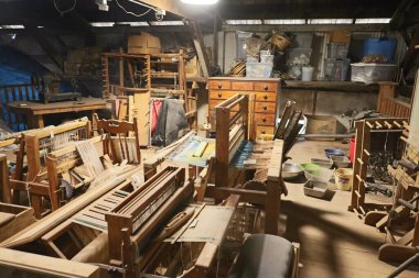 Eureka, California: 7-6-2021: Humboldt ilçesinde mavi öküz değirmeni, fiber oda