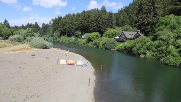 Russian River Kalifornien 2021 Ryska Floden Och Camping — Stockvideo