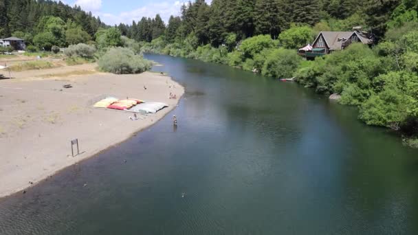 Russian River California 2021 Russian River Camping — Vídeos de Stock