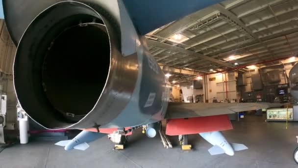 Alameda Californië 2021 Uss Hornet Lucht Ruimtevaartmuseum — Stockvideo