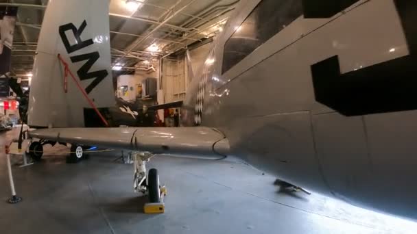 Alameda California 2021 Uss Hornet Hava Uzay Müzesi — Stok video