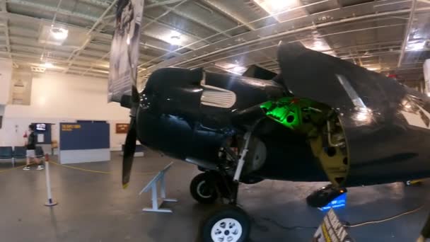 Alameda Kalifornien 2021 Uss Hornet Luft Och Rymdmuseum — Stockvideo