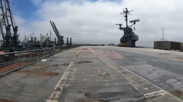 2021 Alameda California Uss Hornissen Luft Und Raumfahrtmuseum — Stockvideo