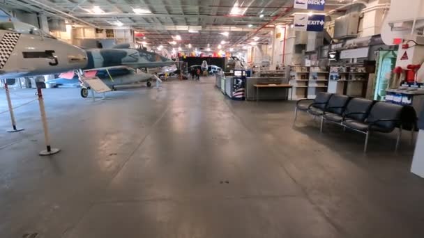 2021 Alameda California Muzeum Lotnictwa Kosmosu Uss Hornet — Wideo stockowe