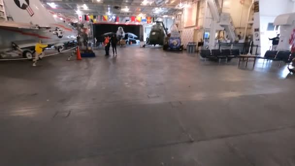 2021 Alameda California Uss Hornet Air Space Museum — Stock Video