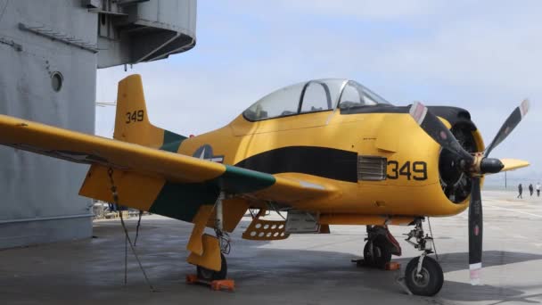 2021 Alameda Kalifornien Uss Hornet Luft Och Rymdmuseum — Stockvideo