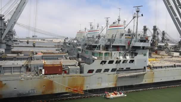 2021 Alameda California Uss Hornissen Luft Und Raumfahrtmuseum — Stockvideo