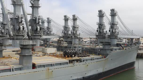 2021 Alameda California Uss Hornissen Luft Und Raumfahrtmuseum — Stockvideo