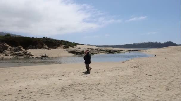 Pantai Carmel California — Stok Video