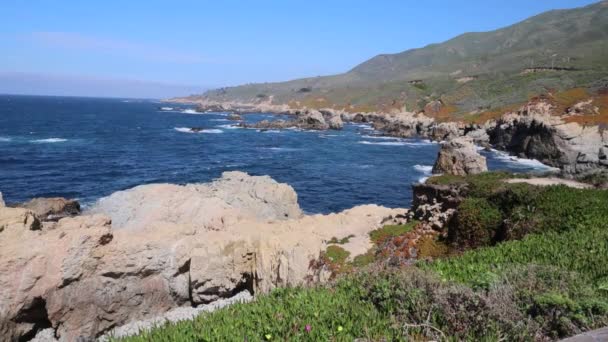 Parque Estadual Pont Lobos Califórnia Praias Falésias Areia — Vídeo de Stock