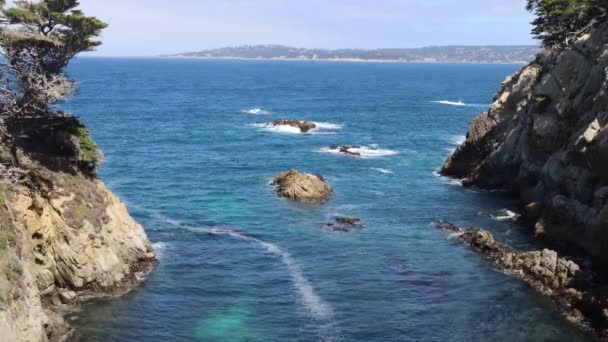 Park Stanowy Pont Lobos Kalifornii Plaże Klify Piasek — Wideo stockowe