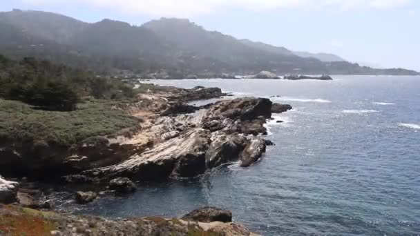 Parque Estadual Pont Lobos Califórnia Praias Falésias Areia — Vídeo de Stock