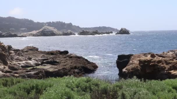 Parque Estadual Pont Lobos Califórnia Praias Falésias Areia — Vídeo de Stock