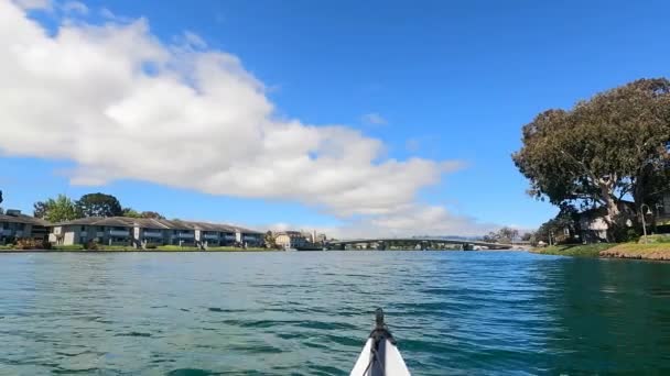 Foster City California 2021 Kayak Foster City Lagoons California — Vídeos de Stock