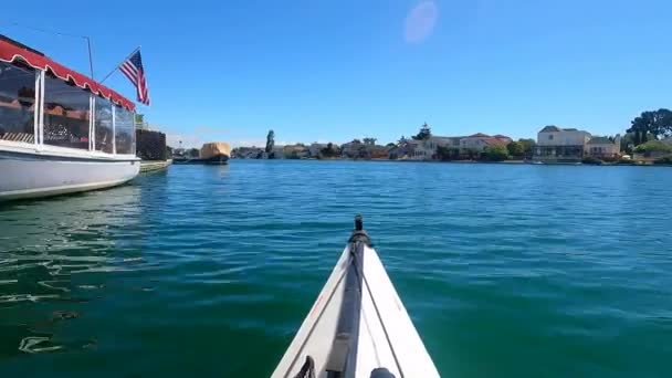 Foster City California 2021 Kayaking Foster City Lagoons California — стокове відео