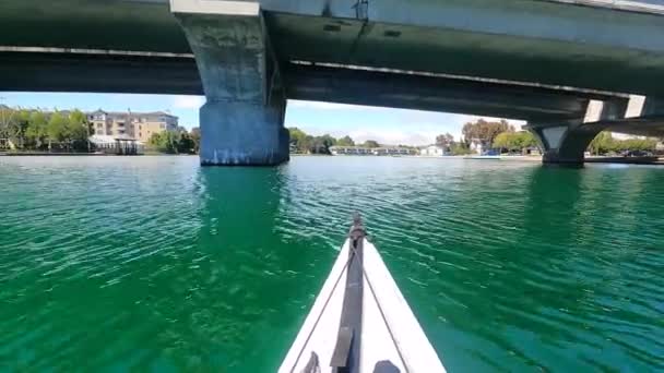 Foster City Californië 2021 Kajakken Foster City Lagunes Californië — Stockvideo