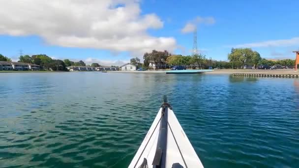 Foster City California 2021 Kayaking Foster City Lagoons California — Stock Video