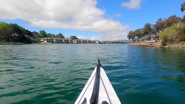 Foster City California 2021 Kayaking Foster City Lagoons California — стокове відео