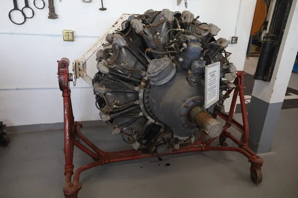Oakland California 2021 Aviation Museum Oakland California Airplane Engines Display — Stock Photo, Image