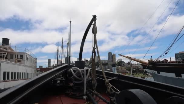 2021 San Francisco Kalifornien Schifffahrtsmuseum Von San Francisco — Stockvideo