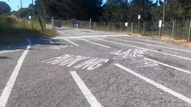 2021 San Mateo California Pista Ciclabile Saywer Campo — Video Stock