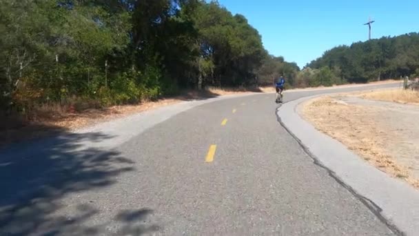2021 San Mateo Καλιφόρνια Ποδηλασία Saywer Camp Trail — Αρχείο Βίντεο