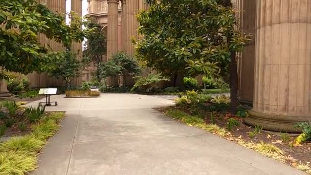 Wandelen Rond Paleis Voor Schone Kunsten San Francisco Californië — Stockvideo