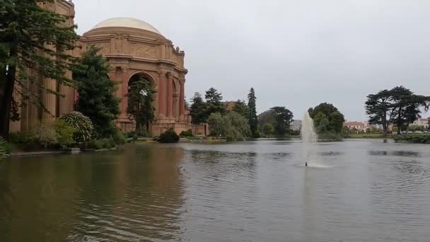 Passeando Pelo Palácio Belas Artes São Francisco Califórnia — Vídeo de Stock