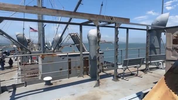 2021 San Francisco Kalifornien Uss Jeremy Brian Vid Fishermans Kaj — Stockvideo