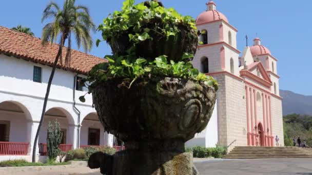 2021 Santa Barbara Kalifornia Misja Santa Barbara — Wideo stockowe