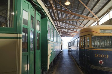 8-1-2021: Suisun California: Batı Demiryolu Müzesi Suisun California 'da trenler