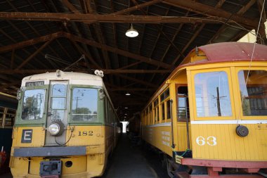 8-1-2021: Suisun California: Batı Demiryolu Müzesi Suisun California 'da trenler