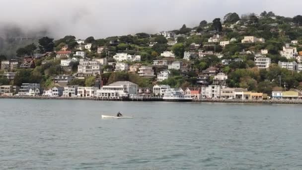 2021 Sausalito Kalifornien Fahrt Von Sausalito Nach Tiburon Engelinsel Alcatraz — Stockvideo