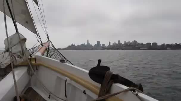 2021 Sausalito Kalifornia Popłyń Sausalito Tiburon Angel Island Alcatraz Island — Wideo stockowe