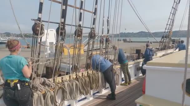 2021 Sausalito Californie Naviguez Sausalito Tiburon Île Ange Île Alcatraz — Video