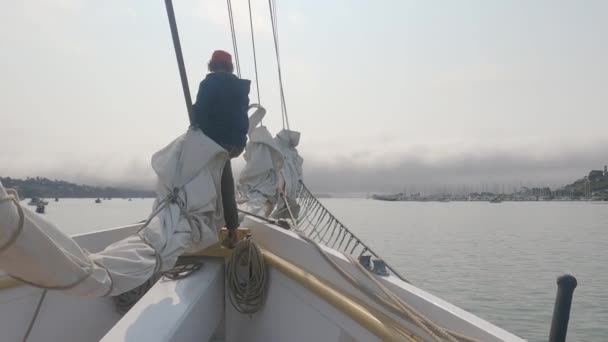 2021 Sausalito Kalifornia Popłyń Sausalito Tiburon Angel Island Alcatraz Island — Wideo stockowe