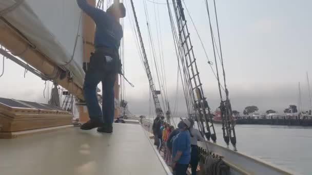 2021 Sausalito Californie Naviguez Sausalito Tiburon Île Ange Île Alcatraz — Video