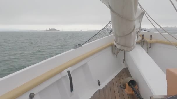 2021 Sausalito Kalifornia Popłyń Sausalito Tiburon Angel Island Alcatraz Island — Wideo stockowe