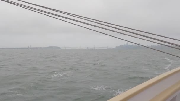 2021 Sausalito Kalifornia Popłyń Sausalito Tiburon Angel Island Alcatraz Island — Wideo stockowe