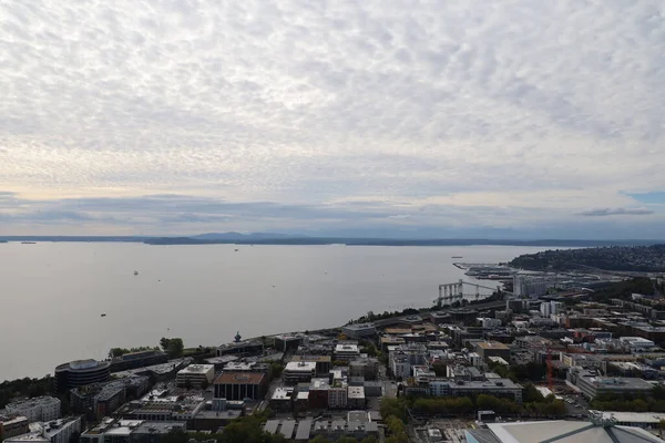 2021 Seattle Washington Space Needle Dan Seattle Şehrinin Görüntüsü — Stok fotoğraf