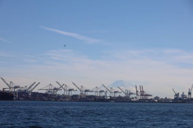 10-21-2021: Seattle, Washington: Seattle şehir merkezi yakınlarındaki gölde yelken açmak