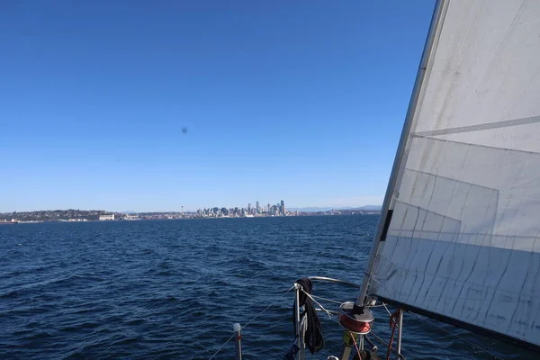 2021 Seattle Washington Navegando Lago Perto Centro Seattle — Fotografia de Stock