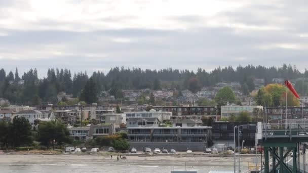 Ferry Edmunds Para Kingston Perto Seattle Washington — Vídeo de Stock