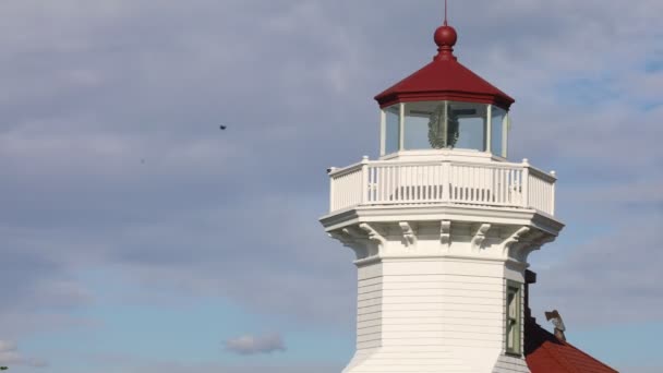 Zeitraffer Des Leuchtturms Von Mulkiteo Everett Washington — Stockvideo