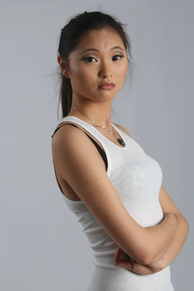 Casual giyim Asya modeli — Stok fotoğraf