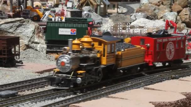 Модель залізниці — стокове відео